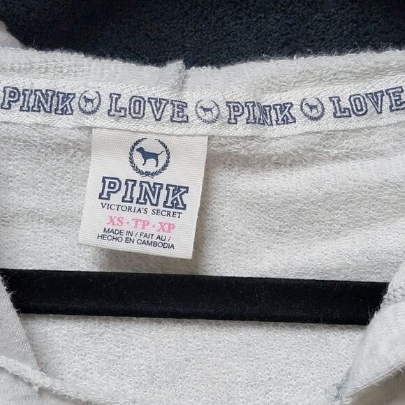 PINK "LOVE LOVE PINK" GRAY HOODIE - Picture 4 of 4